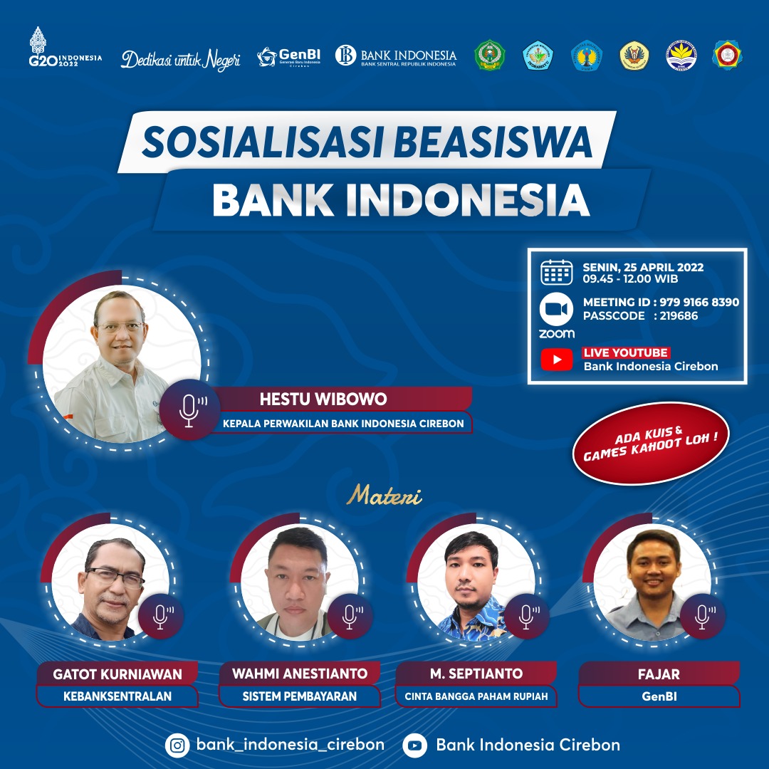 SOSIALISASI BEASISWA BANK INDONESIA TAHUN 2022