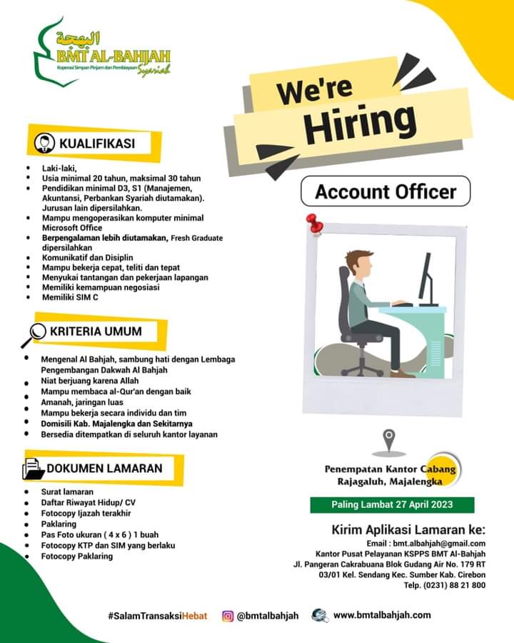 LOWONGAN KERJA BMT AL BAHJAH