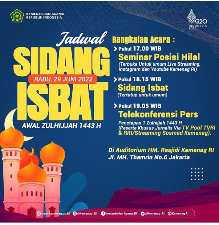 SIDANG ISBAT AWAL ZULHIJJAH 1443 H