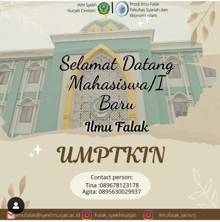 SELAMAT DATANG MAHASISWA/I BARU PROGRAM STUDI ILMU FALAK