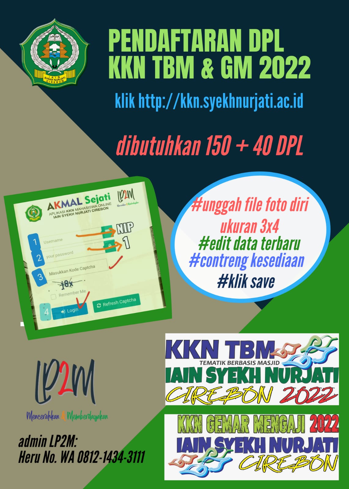 PENDAFTARAN DPL KKN TBM DAN GM 2022