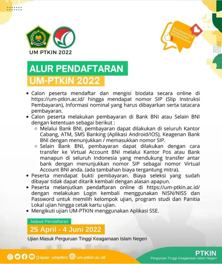 PEMBUKAAN UM-PTKIN TAHUN 2022