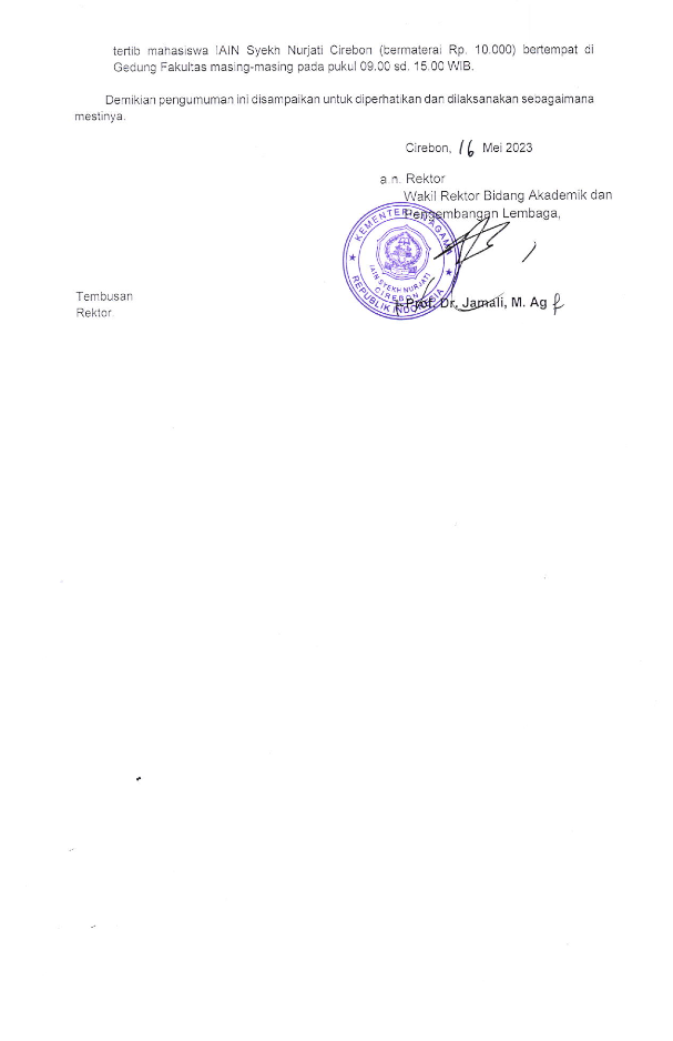PENGUMUMAN PERPANJANGAN REGISTRASI ULANG MAHASISWA BARU JALUN SPAN-PTKIN TAHUN 2023