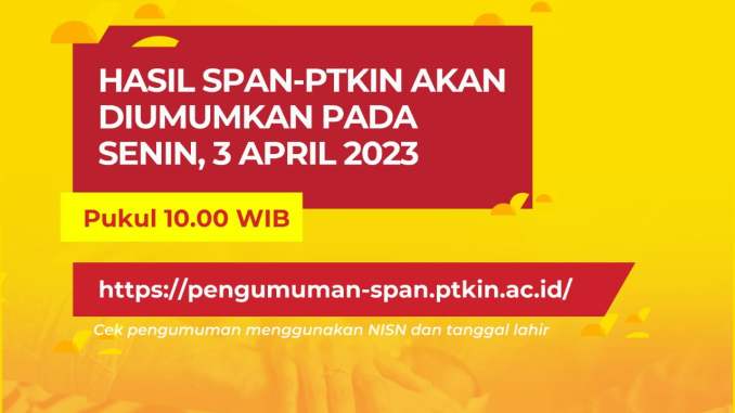PENGUMUMAN HASIL SPAN-PTKIN TAHUN  2023